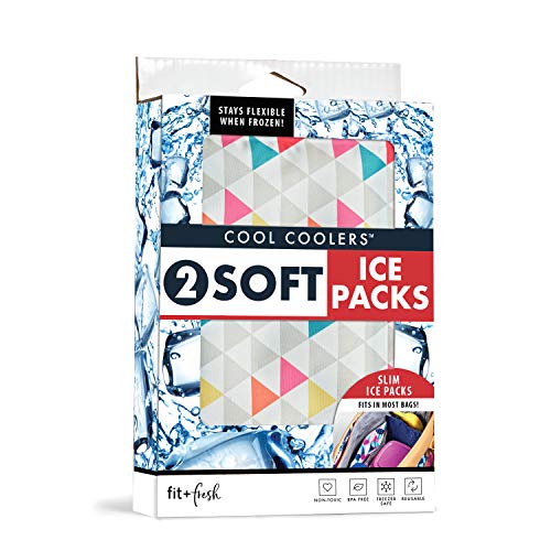 Fit & Fresh Soft Ice Packs, 2 Pack, Reusable & Flexible
