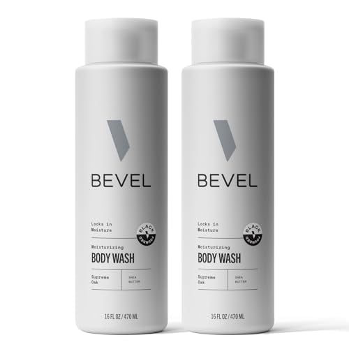 Bevel Men’s Body Wash, Oak Scent, Shea & Coconut, 16 Oz, 2-Pack