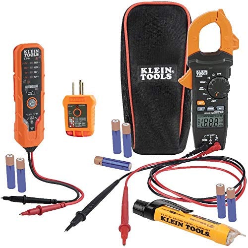 Klein Tools Electrical Test Kit with Clamp Meter & Accessories