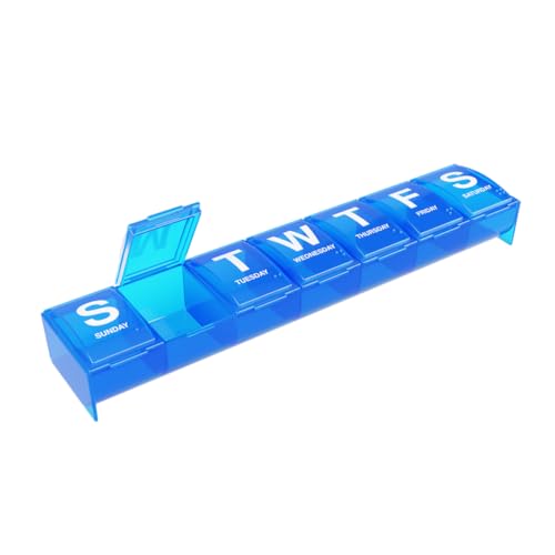 EZY DOSE 7-Day Pill Organizer, 2X-Large Compartments, BPA Free