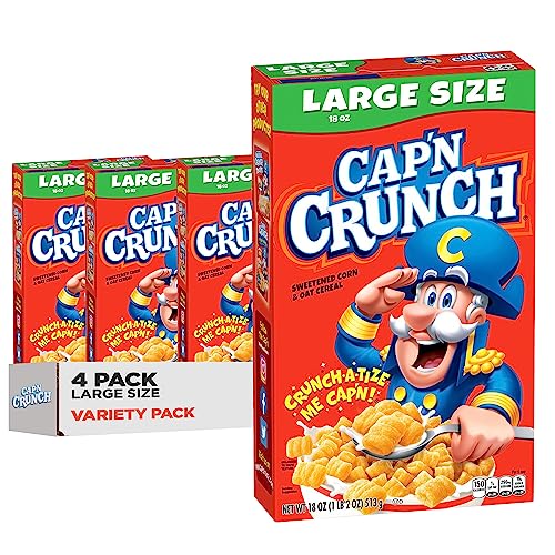 Cap’n Crunch Original Cereal, 18 Oz Boxes, 4 Pack