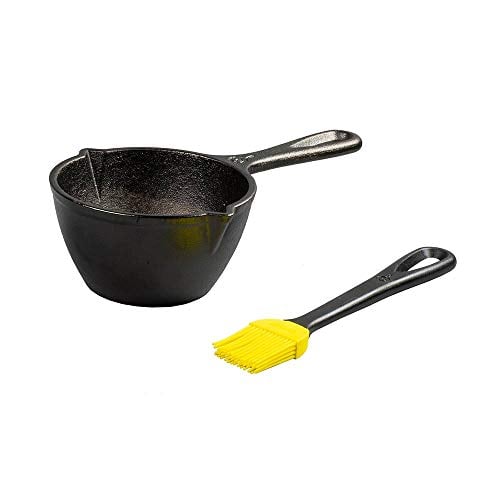 Lodge Cast Iron Melting Pot + Heat Resistant Basting Brush
