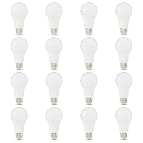 Amazon Basics 100W Equiv LED Bulbs, Daylight, 16 Pack