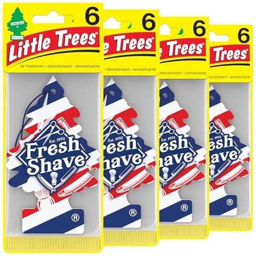 LITTLE TREES Fresh Shave Air Fresheners, 24 Pack