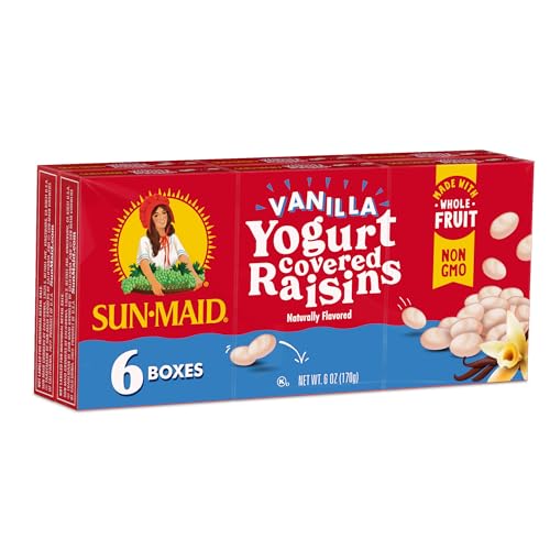 Sun-Maid Vanilla Yogurt Raisins – 6 Pack Snack-Size