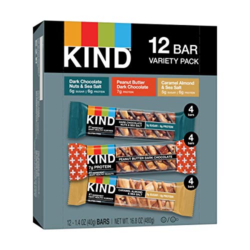 KIND Nut Bars Variety Pack, Healthy Gluten-Free Snacks, 12 Count