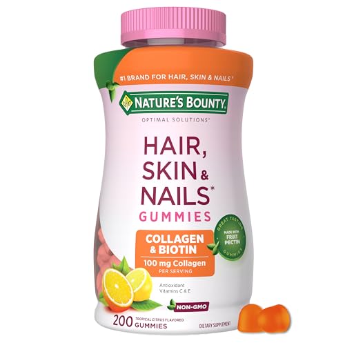 Nature’s Bounty Hair, Skin & Nails Gummies, 100 ct, Tropical Flavor