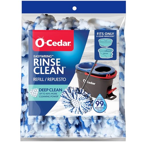 O-Cedar RinseClean Spin Mop Head Replacement – Reusable Microfiber