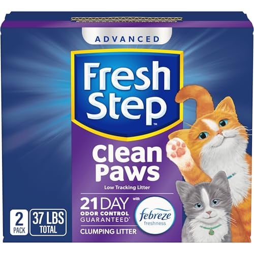 Fresh Step Low Tracking Cat Litter with Febreze, 37 lbs