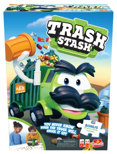 Goliath Trash Stash Game with Garbage Truck and Puzzle