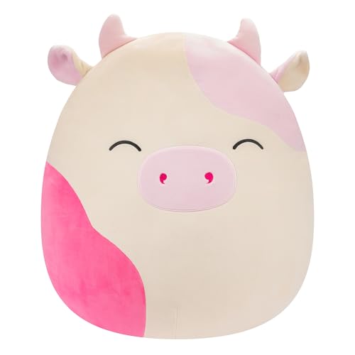 20-Inch Squishmallows Caedyn Cream Cow Plush Toy