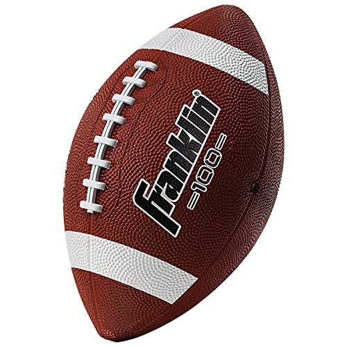 Franklin Sports Junior Grip-Rite 100 Football – Durable Rubber