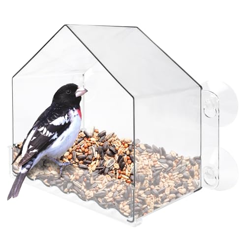 Nature’s Way Clear View Window Bird Feeder, 2 Cup Capacity