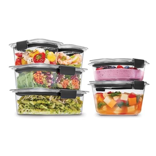 Rubbermaid Brilliance Leak-Proof Food Storage Containers, 12-Piece Set