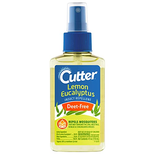 Cutter Lemon Eucalyptus No DEET Mosquito Repellent, 4oz Spray