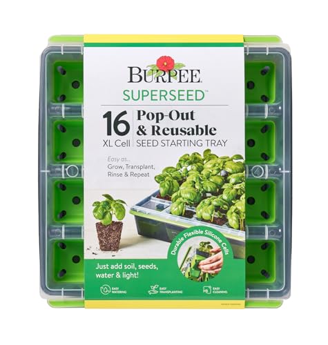 Burpee SuperSeed Reusable Seed Tray | 16 XL Cells | Green