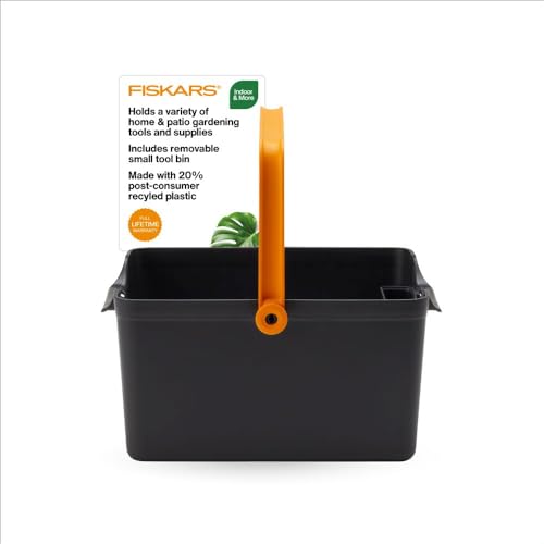 Fiskars Garden Tool Caddy with Removable Storage, Recycled Plastic