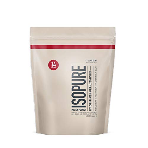 Isopure Strawberry Whey Protein Isolate, Low Carb, 1 lb