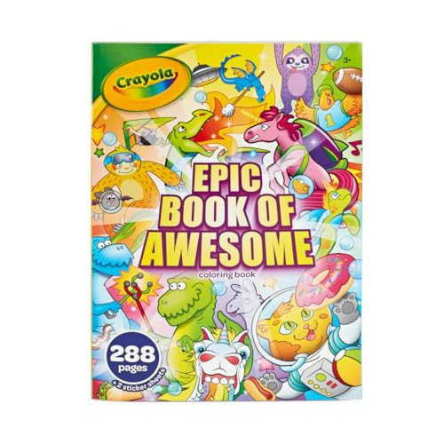 Crayola Epic Coloring Book with Stickers, Ages 3+