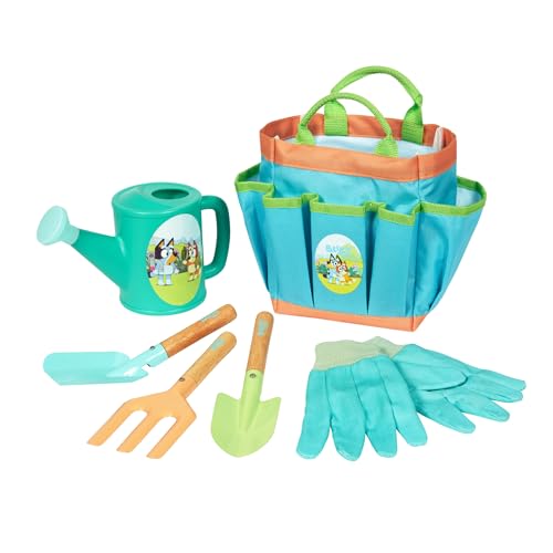 BLUEY Kids Gardening Set: Tool Kit with Tote & Watering Can