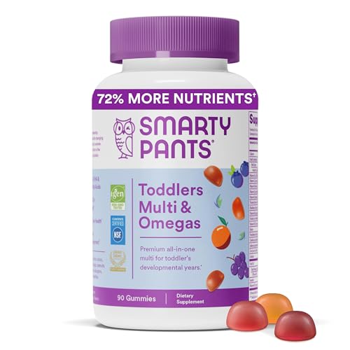 SmartyPants Toddler Multivitamin Gummies: Omega 3, Vitamins, Gluten-Free