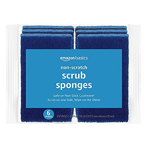 Amazon Basics Non-Scratch Sponges, Pack of 6