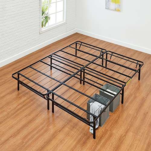 Amazon Basics 14″ Queen Bed Frame, Foldable Storage, No Box Spring