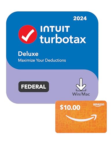 TurboTax Deluxe 2024 + $10 Amazon Gift Card [Download]