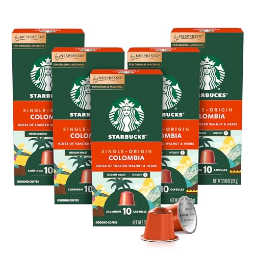 Starbucks Colombia Medium Roast Espresso Pods, 50-count