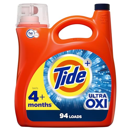 Tide Ultra Oxi Liquid Laundry Detergent, 94 Loads, 132 fl oz