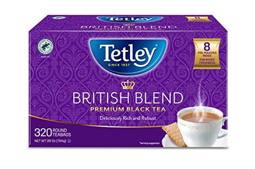 Tetley British Blend Black Tea, 320 Teabags, Rainforest Certified