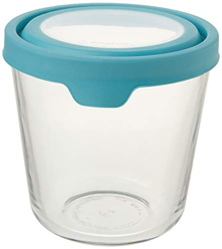 Anchor Hocking 7 Cup Glass Storage, Mineral Blue