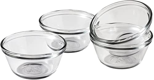 Anchor Hocking 6-Ounce Glass Custard Cups, 4-Pack