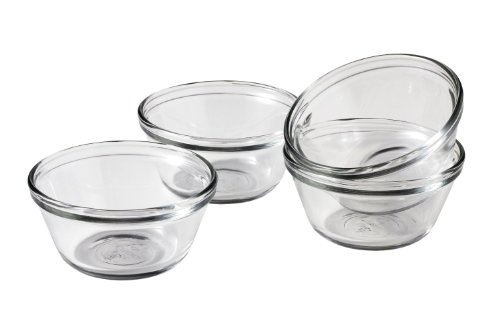 Anchor Hocking Glass Custard Cups, 6 oz, Set of 4