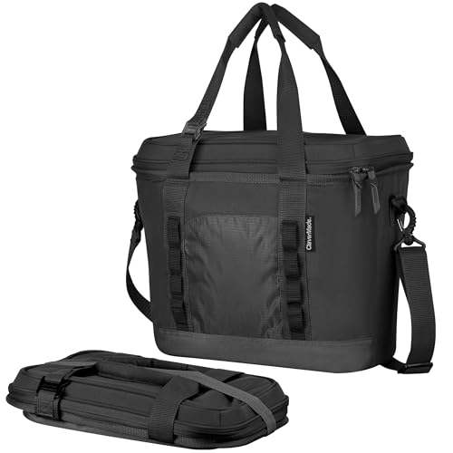 CleverMade 30-Can Collapsible Insulated Cooler Bag – Midnight