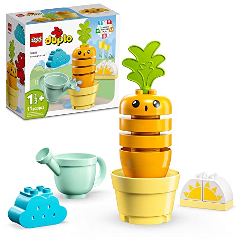 LEGO DUPLO Growing Carrot Stacking Toy for Toddlers 1.5+