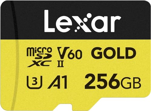 Lexar 256GB Gold Micro SD Card, UHS-II, Up to 280MB/s