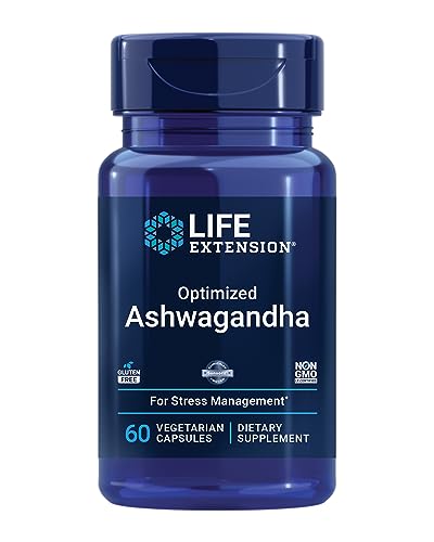 Life Extension Ashwagandha – Stress Relief Supplement, 60 Capsules
