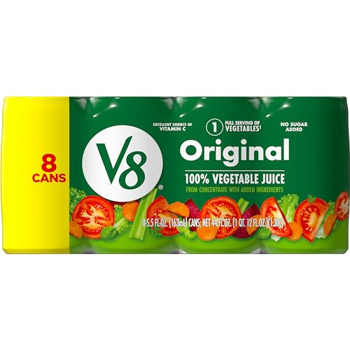 V8 Original Vegetable Juice, 5.5 oz, 8-Pack