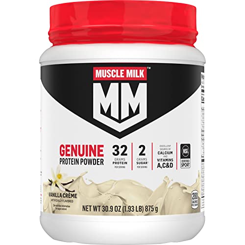 Muscle Milk Vanilla Protein Powder, 1.93 lbs, NSF Certified