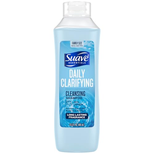 Suave Clarifying Shampoo, Family-Size, for Oily Hair, 22.5 Oz