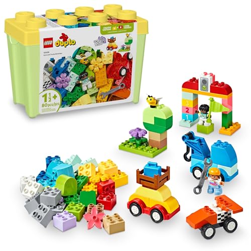 LEGO DUPLO Cars & Trucks STEM Set for Toddlers, 18m+