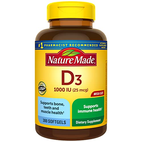 Nature Made Vitamin D3 1000 IU, 300 Softgels