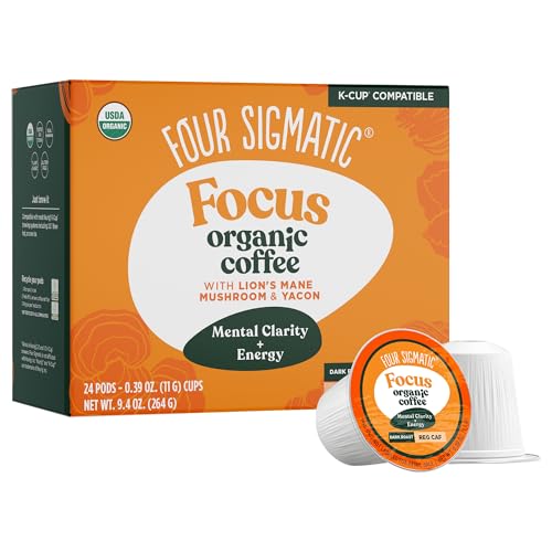 Four Sigmatic Mushroom Coffee K-Cups, Dark Roast, 24ct
