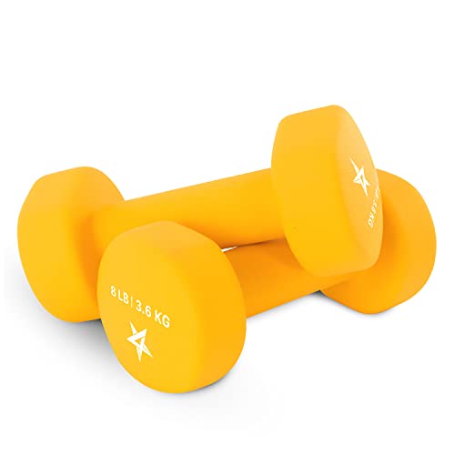 Yes4All 8lb Neoprene Dumbbell Pair – Orange