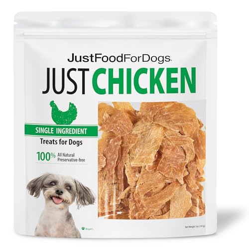 JustFoodForDogs Chicken Breast Treats, 5 oz