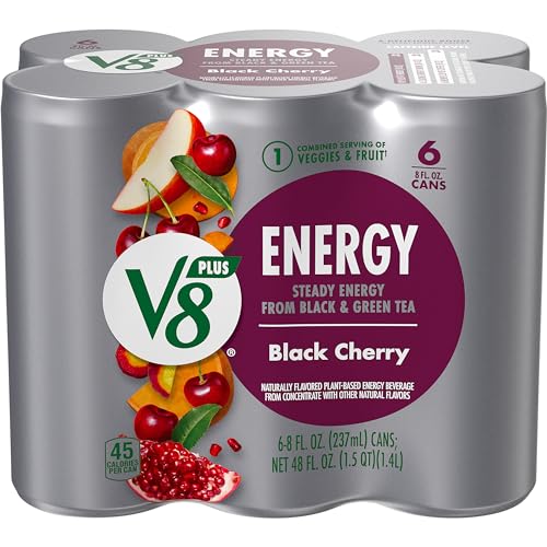 V8 +Energy Black Cherry Juice, 8 fl oz, 6-Pack