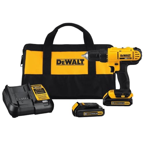 DEWALT 20V Max Cordless Drill Kit with Batteries