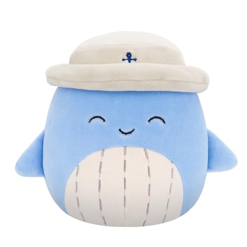 Squishmallows 5″ Samir Blue Whale with Bucket Hat Plush