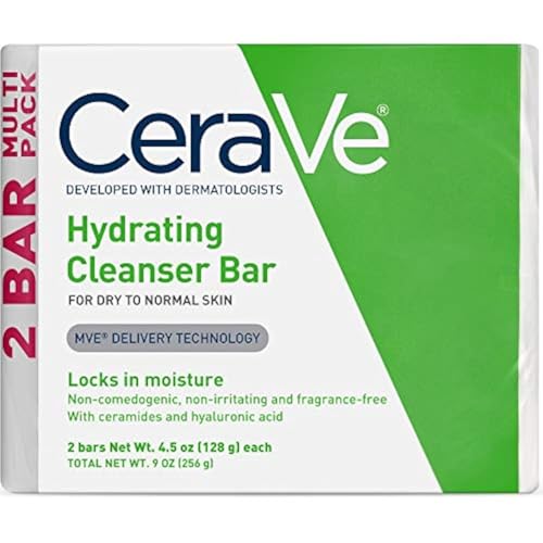 CeraVe Soap-Free Cleanser Bar with Moisturizing Cream, 2-Pack